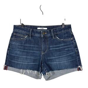Sam Edelman The Drew Denim Cuff Short Casual Jean Jorts Dark Wash - 27